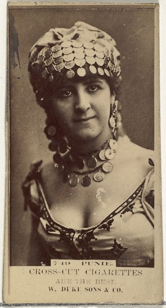W. Duke, Sons & Co., Card Number 719, Punie, from the Actors and Actresses series (N145-3) issued by Duke Sons & Co. to promote Cross Cut Cigarettes