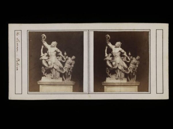 Unknown, Stereoscopic photograph depicting the Laocoön
