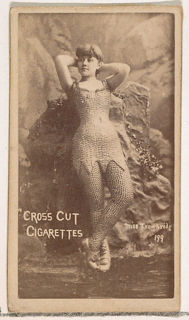 W. Duke, Sons & Co., Card Number 199, Miss Trowbridge, from the Actors and Actresses series (N145-1) issued by Duke Sons & Co. to promote Cross Cut Cigarettes