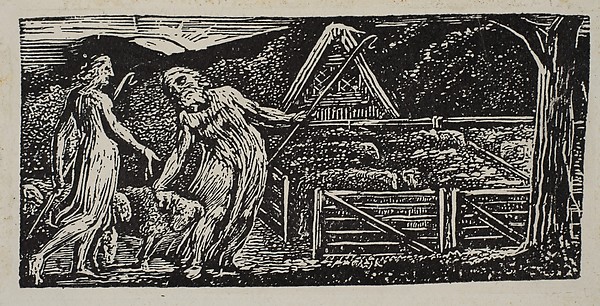 William Blake, Thenot and Colinet Lead Their Flocks Together, from Thornton's "Pastorals of Virgil"