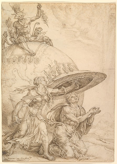 Maarten van Heemskerck, Man Protected by the Shield of Faith