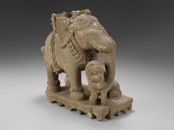 Unknown, Elephant and lion