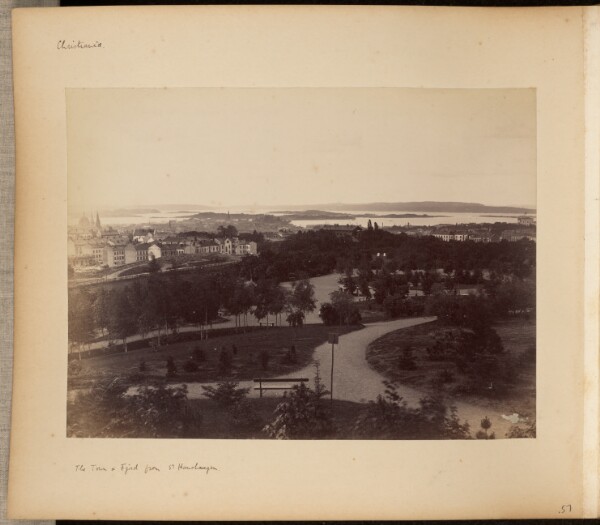 Unknown, Christiania. The Town and Fjord from St. Hanshaugen.
