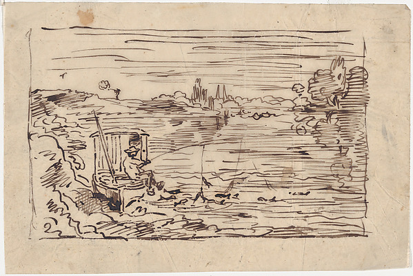 Charles-François Daubigny, The Cabin Boy Fishing or Line Fishing