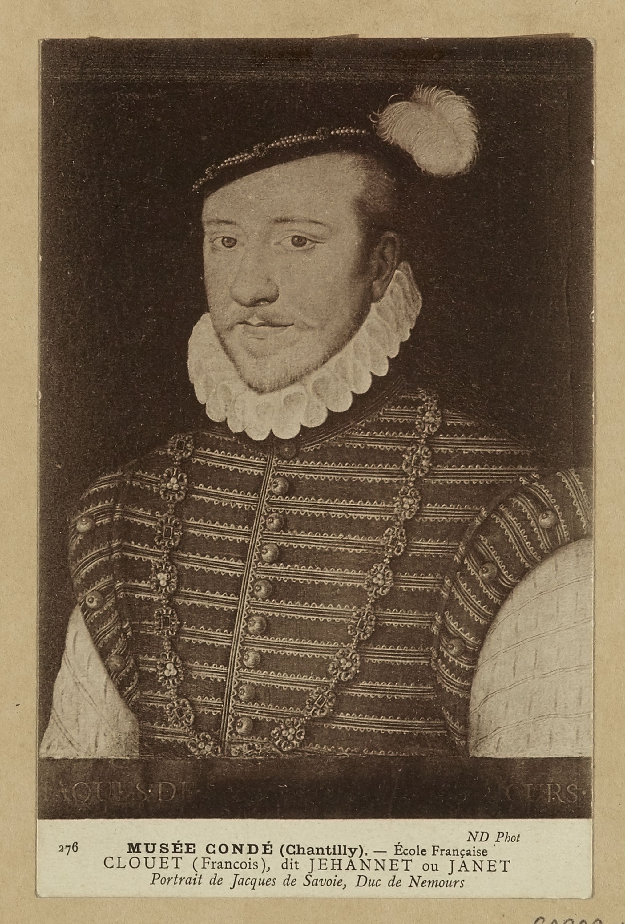 Inconnu, Musée Condé (Chantilly). - Ecole Française. [...] Portrait de Jacques de Savoie, Duc de Nemours.