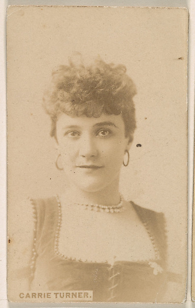 Kinney Brothers Tobacco Company, Carrie Turner, from the Actresses series (N246), Type 1, issued by Kinney Brothers to promote Sporting Extra Cigarettes