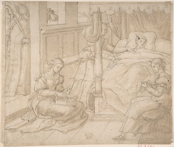Jan Swart van Groningen, St. Nicholas and the Three Daughters of the Poor Gentleman