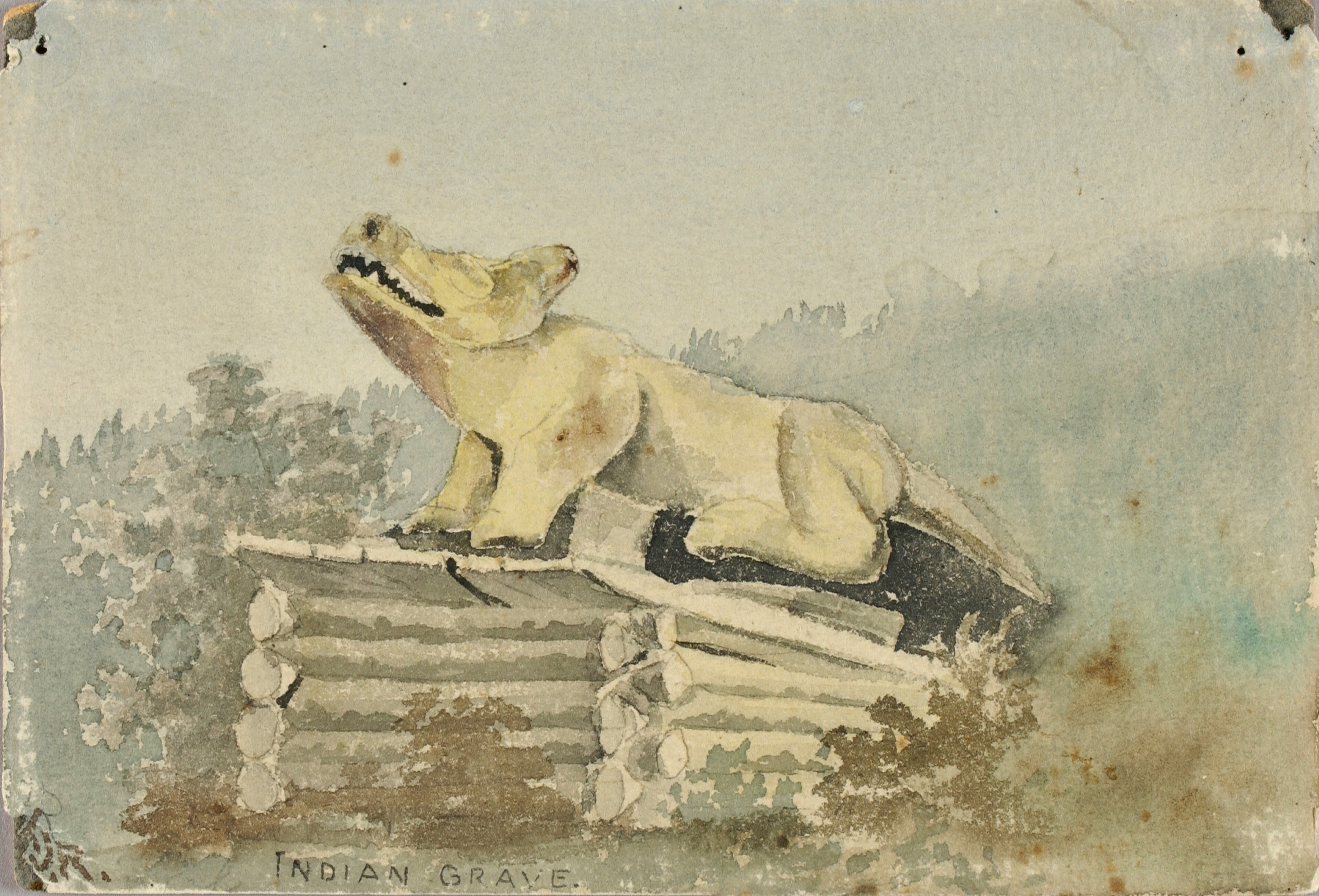 Theodore J. Richardson, Indian Grave. Wolf Totem over Medicine Man Grave, Wrangell