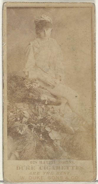 W. Duke, Sons & Co., Card Number 628, Hattie Robins, from the Actors and Actresses series (N145-7) issued by Duke Sons & Co. to promote Duke Cigarettes