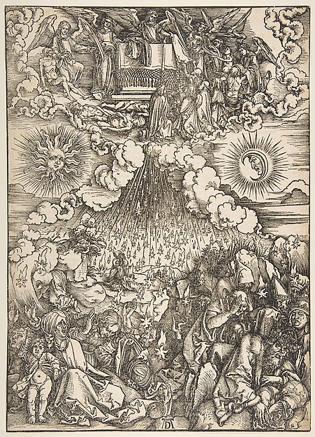 Albrecht Dürer, The Opening of the Fifth and Sixth Seals, from "The Apocalypse", Latin Edition