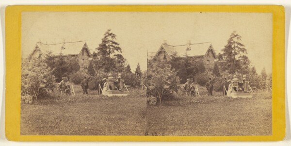 Edward and Henry T. Anthony & Co., Central Park, (New York.) The Casino and the Statue of "Auld Lang Syne."