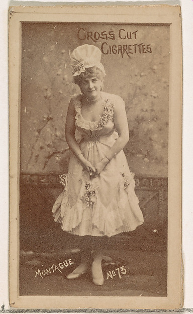 W. Duke, Sons & Co., Card Number 75, Montague, from the Actors and Actresses series (N145-1) issued by Duke Sons & Co. to promote Cross Cut Cigarettes
