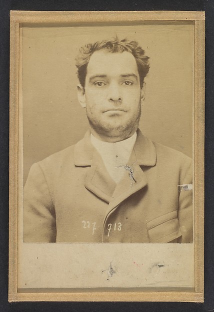Alphonse Bertillon, Dauriac. Henri, Georges. 36 ans, né à Memphis (USA). Agent d'affaires. Extortion de fonds. 22/12/94.