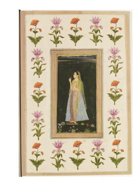 Unknown, a lady holding a blossom