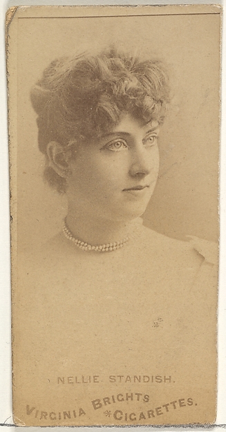 Allen & Ginter, Nellie Standish, from the Actors and Actresses series (N45, Type 1) for Virginia Brights Cigarettes