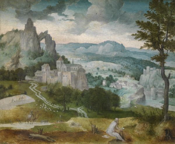 Cornelis Massijs, Landscape with Saint Jerome