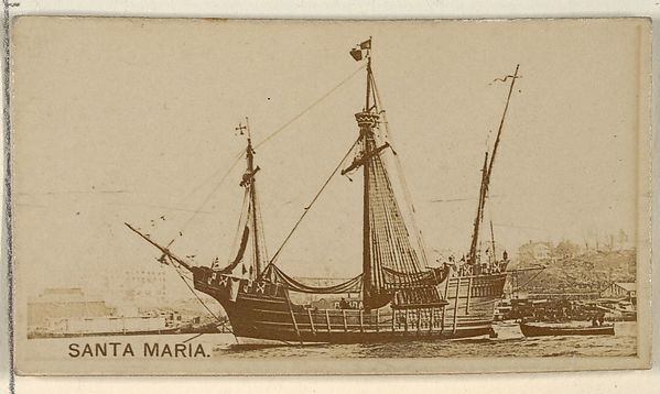 Allen & Ginter, Santa Maria, from the Famous Ships series (N50) for Virginia Brights Cigarettes