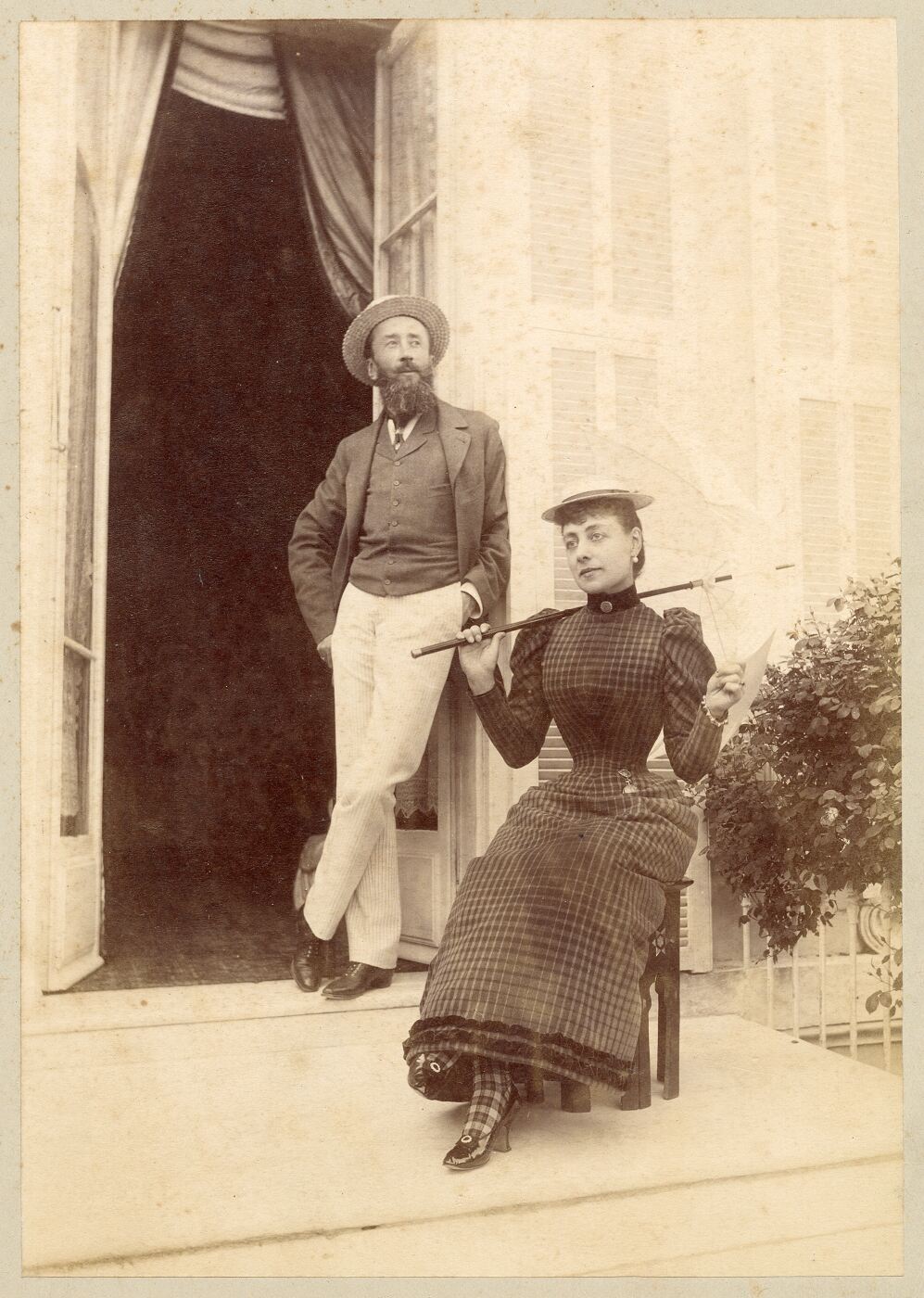 Benediktas Henrikas Tiškevičius, Nica. Grafas B. H. Tiškevičius ir I. Feraud apartamentų terasoje II