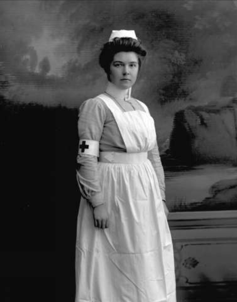 Gustav Borgen, Portrett, sykepleier, Hildur Gruner.