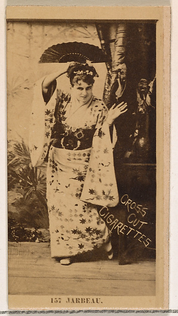 W. Duke, Sons & Co., Card Number 157, Miss Jarbeau, from the Actors and Actresses series (N145-2) issued by Duke Sons & Co. to promote Cross Cut Cigarettes