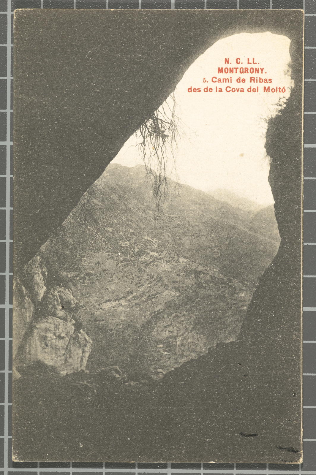 Desconegut, N. C. LL. - Montgrony. - 5. Path of Ribas from the Cave of the Moltó