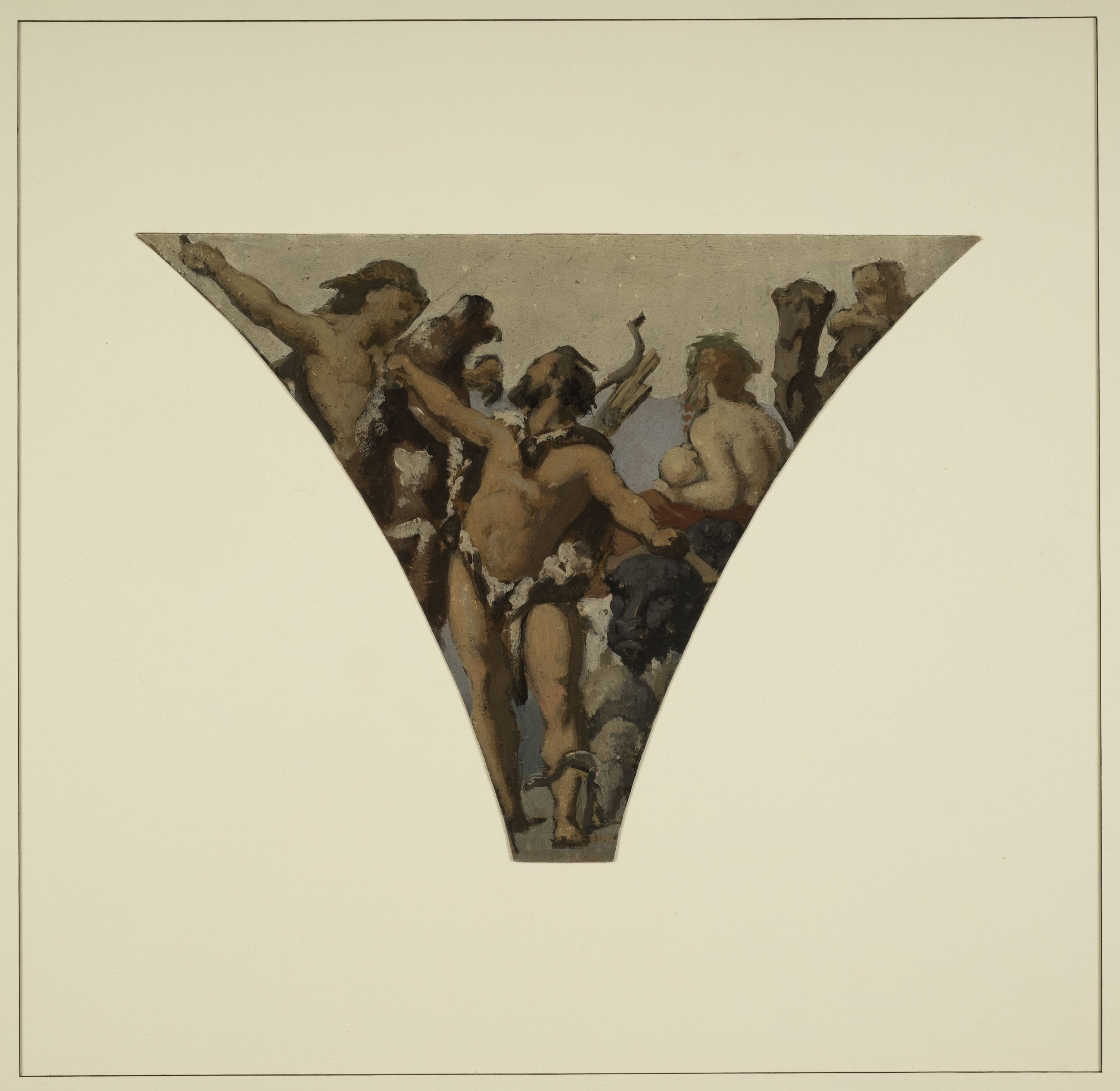 Henri Lehmann, Esquisse pour la grande galerie des Fêtes de l'ancien Hôtel de Ville de Paris : Les animaux domestiques (In manu pecudes habet)