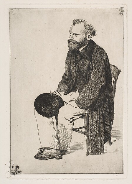 Edgar Degas, Édouard Manet, Seated, Turned to the Left