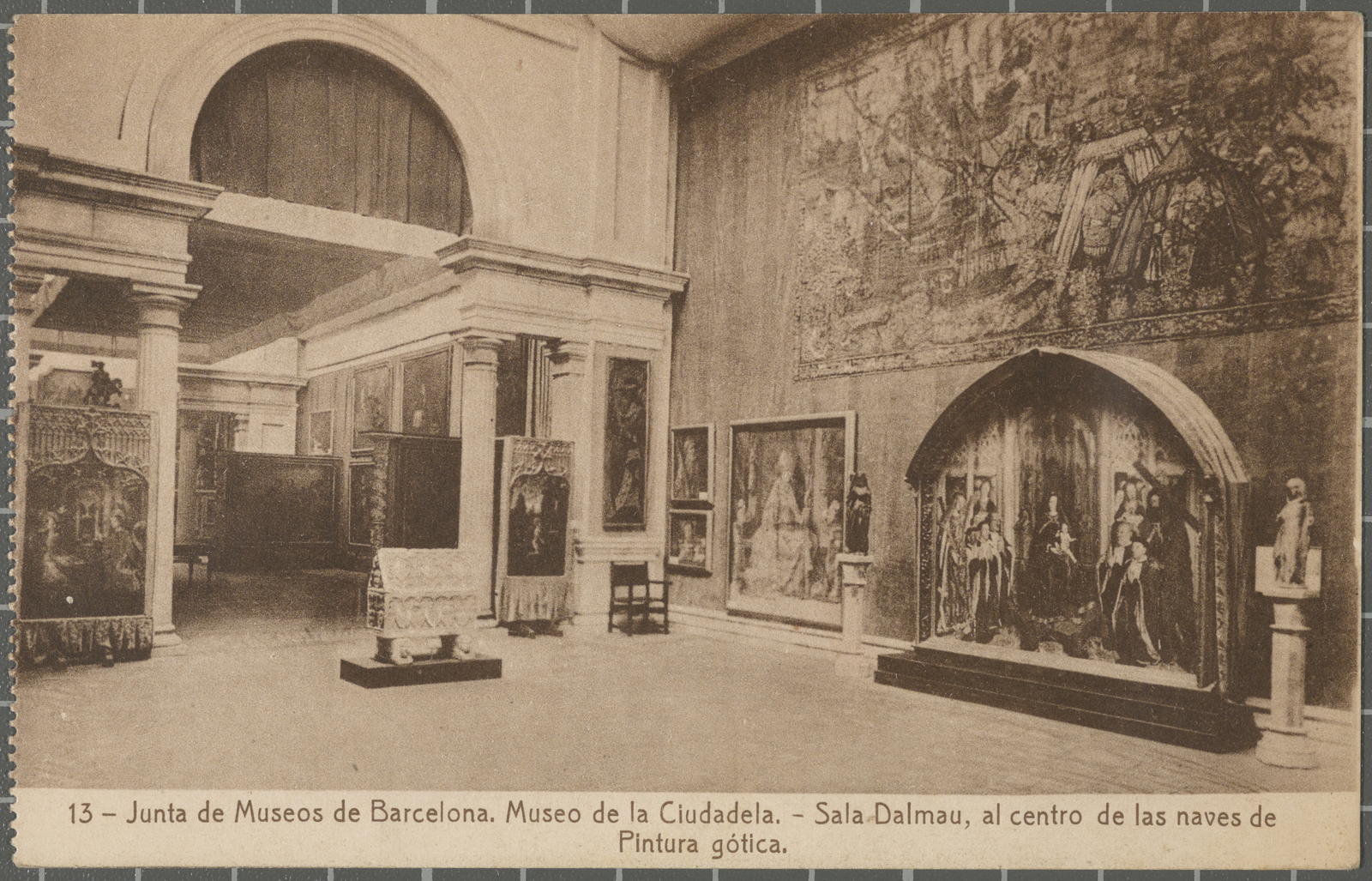 Desconegut, 13 - Junta de Museos de Barcelona. Museo de la Ciudadela. - Sala Dalmau, al centro de las naves de Pintura gótica