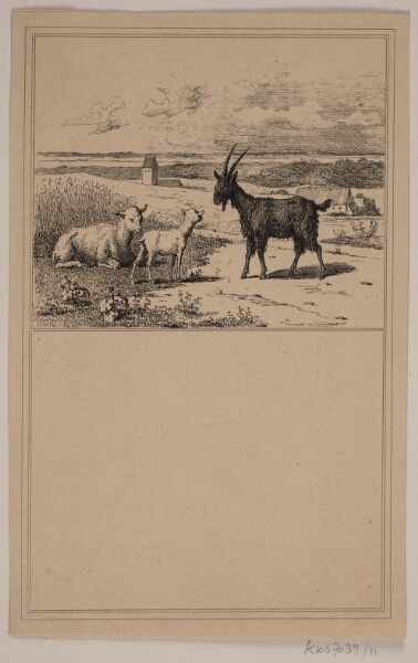 Adolph Kittendorff, Lammet og bukken. Nr. 10 i Chr. Winther og M. Rørbye, "25 Billeder for små børn"