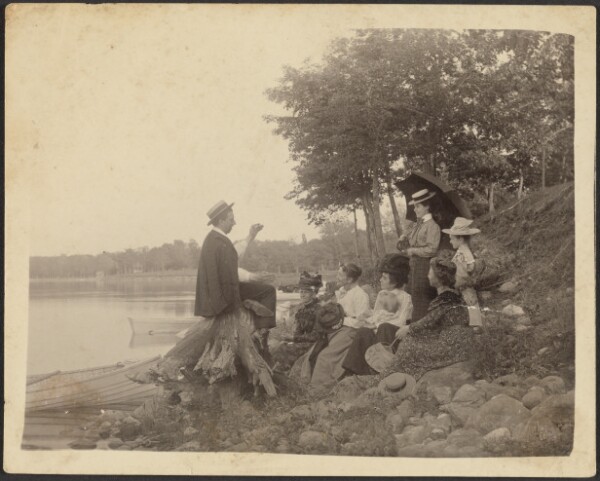 Louis Fleckenstein, [Group Portrait by Lake]