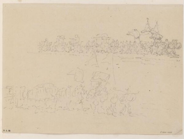 George Chinnery, A procession of Chinese figures