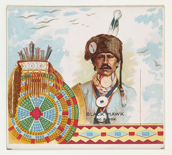 Allen & Ginter, Black Hawk, Sac & Fox, from the American Indian Chiefs series (N36) for Allen & Ginter Cigarettes