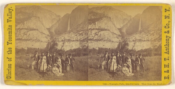 Edward and Henry T. Anthony & Co., Yosemite Falls, 2634 feet high. View from the Meadows.