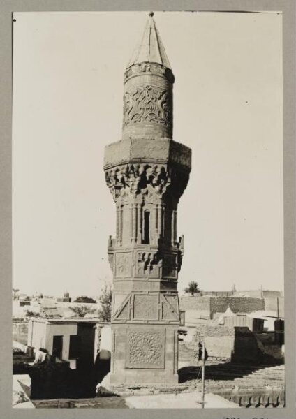K.A.C. Creswell, Minaret of the mosque of Mamluk Amir Mughulbay Taz, Cairo