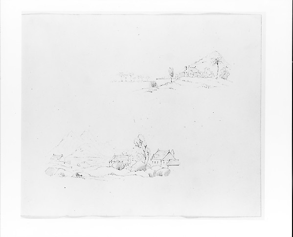 John William Casilear, Two Tropical Landscape Studies (from Sketchbook)