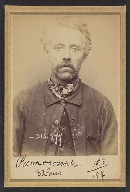 Alphonse Bertillon, Pierre. Joseph, Adrien. 42 ans, né à Rouen (Seine-Inférieure). Canneleur de chaises. Anarchiste. 12/3/94.