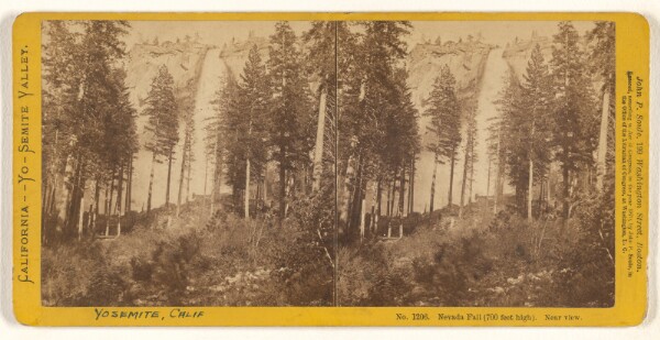 John P. Soule, Nevada Fall (700 feet high). Near view.