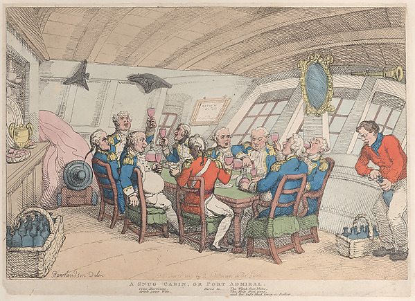 Thomas Rowlandson, A Snug Cabin, or Port Admiral