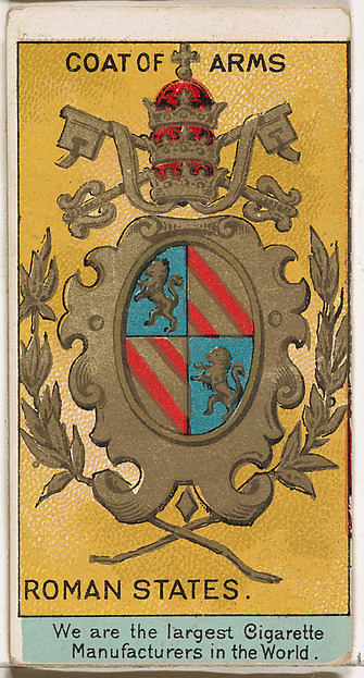 W. Duke, Sons & Co., Roman States, from the Rulers, Flags, and Coats of Arms series (N126-2) issued by W. Duke, Sons & Co.