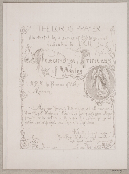 Lorenz Frølich, Titelblad til "The Lord's Prayer"