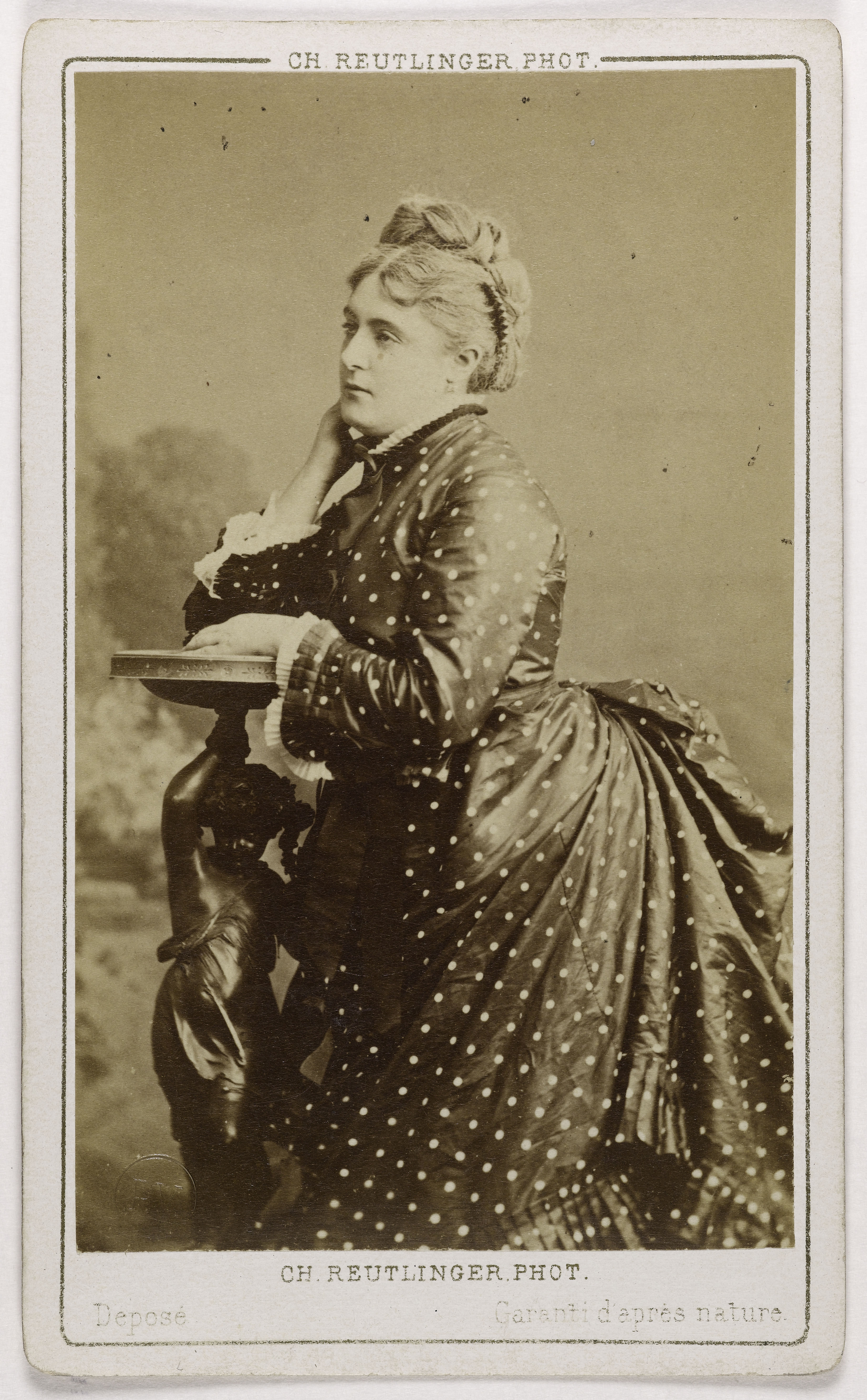 Charles Reutlinger, Portrait de Valentine Biron (actrice au Palais Royal et au Théâtre des Nouveautés)