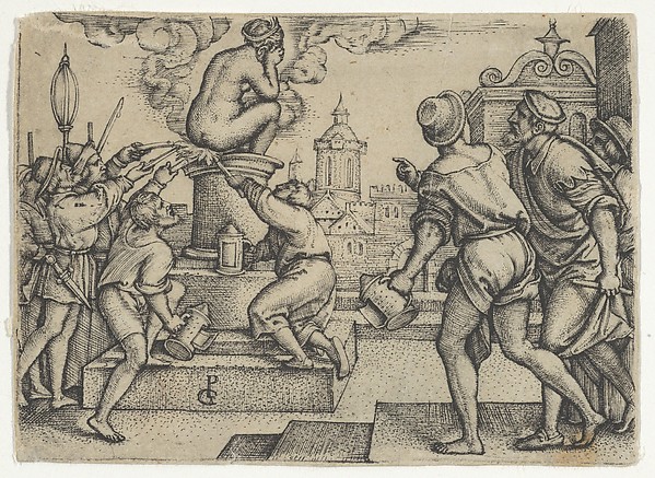 Georg Pencz, The Courtesan Punished, from "The Story of the Magician Virgil"