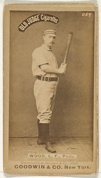 Goodwin & Company, George A. Wood, Left Field, Philadelphia, from the Old Judge series (N172) for Old Judge Cigarettes