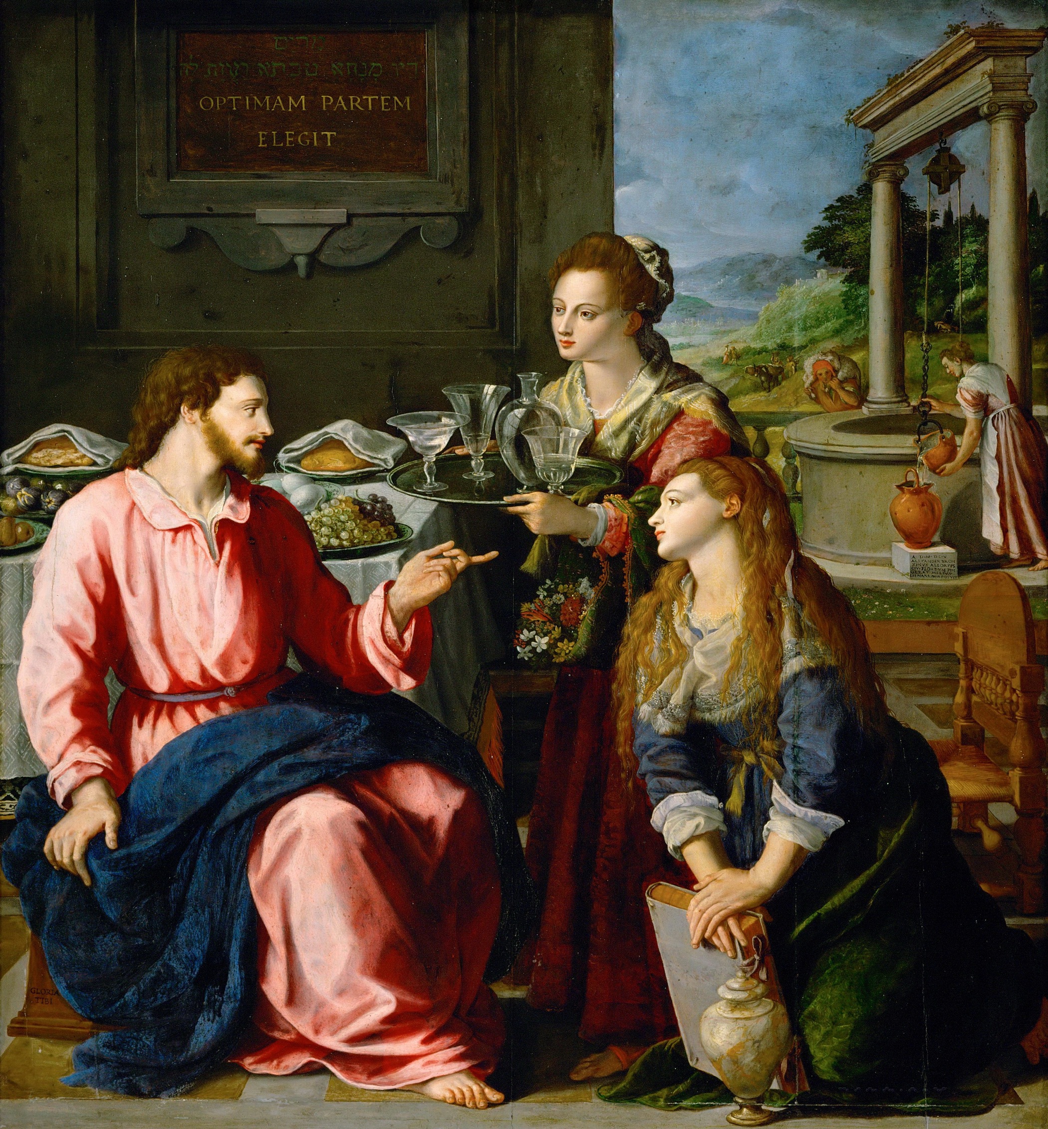 Alessandro Allori, Christ at the house of Martha and Mary