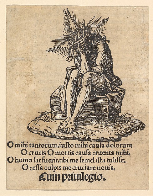Albrecht Dürer, The Man of Sorrows Seated, title page of "The Small Passion"