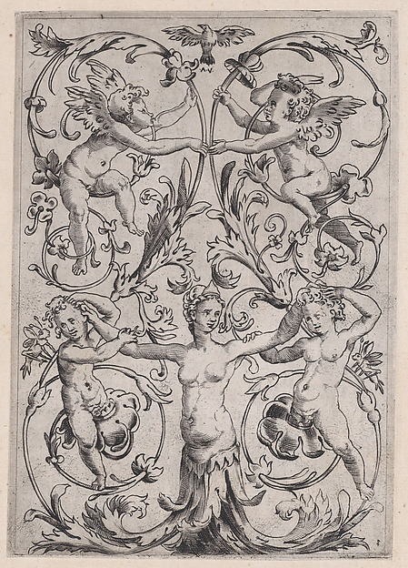 Agostino Veneziano (Agostino dei Musi), Ornamental Panel