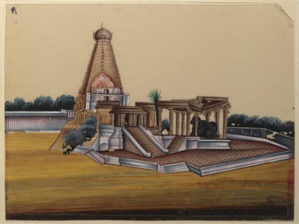 Unknown, One of sixteen paintings of unidentified South Indian temples.