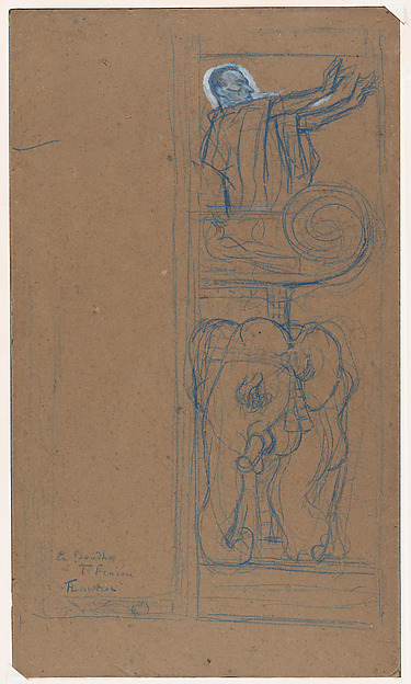 Henri de Toulouse-Lautrec, Preliminary Design for the Playbill to "Le Chariot de Terre Cuite"