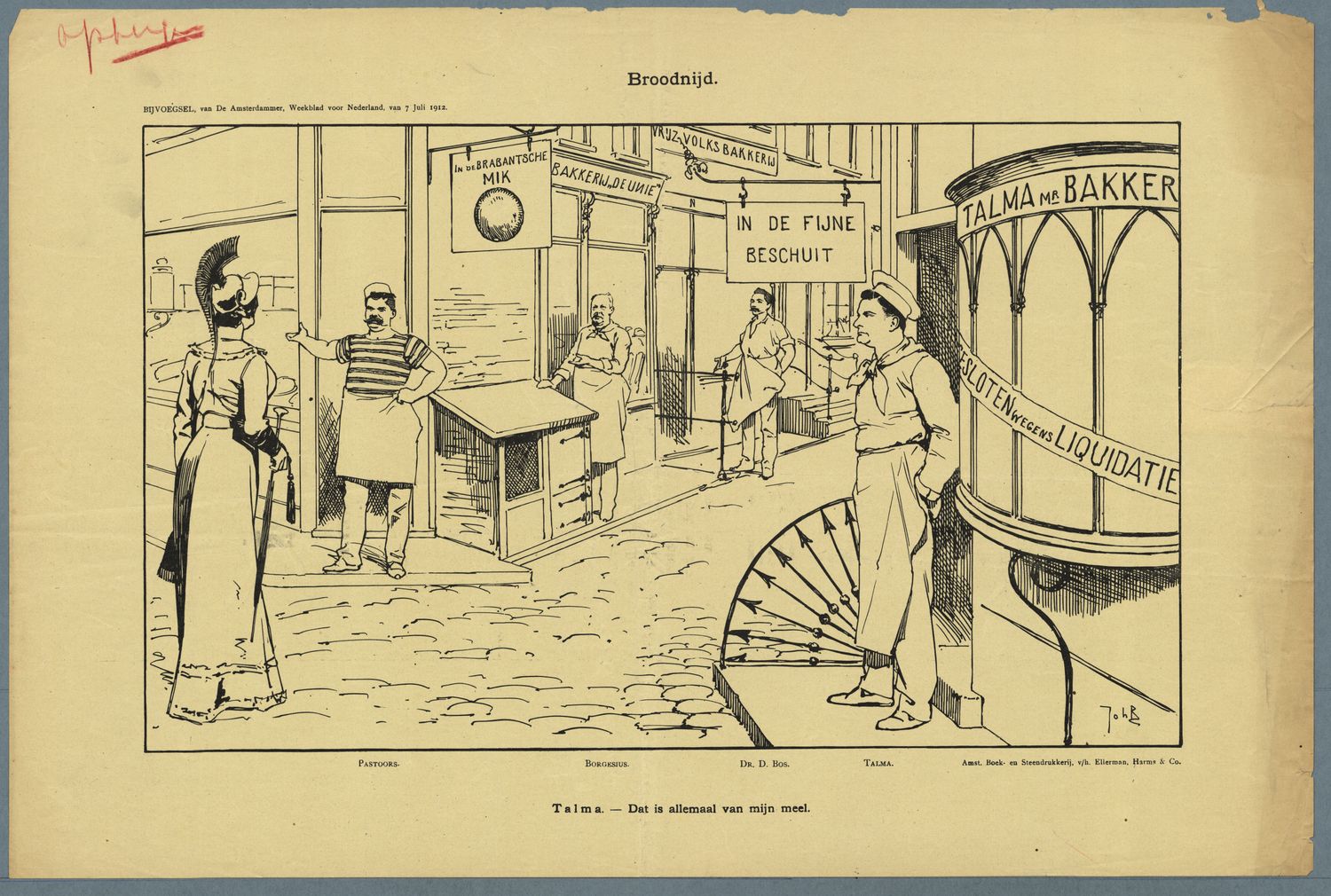 Braakensiek, Johan,draughtsman., Broodnijd