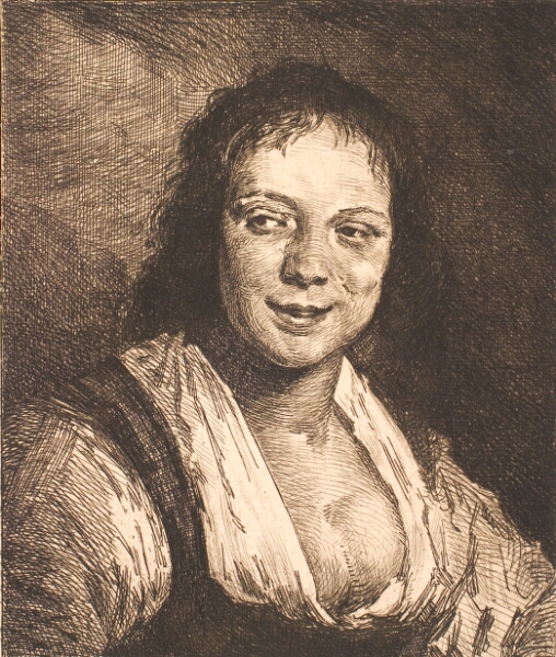 Frans Schwartz, Leende pige, efter Frans Hals